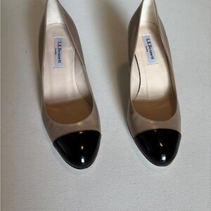 L.K. Bennett of London Women's Black and Cream Heels